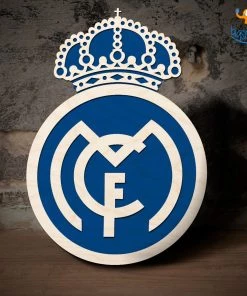 Bigsmall.in Real Madrid Engraved Wooden Crest