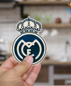 Bigsmall_cc All Of It Real Madrid Wooden Fridge Magnet