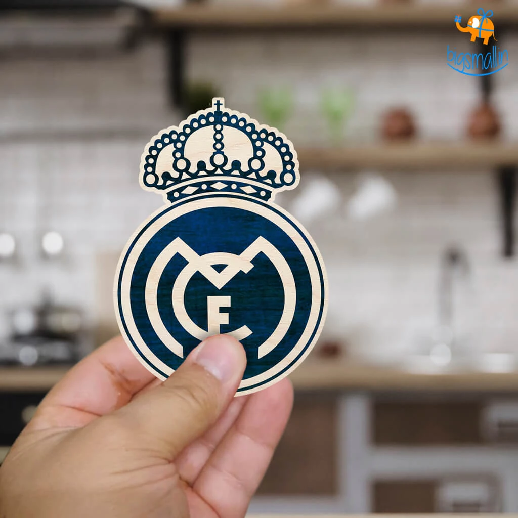 Bigsmall_cc All Of It Real Madrid Wooden Fridge Magnet