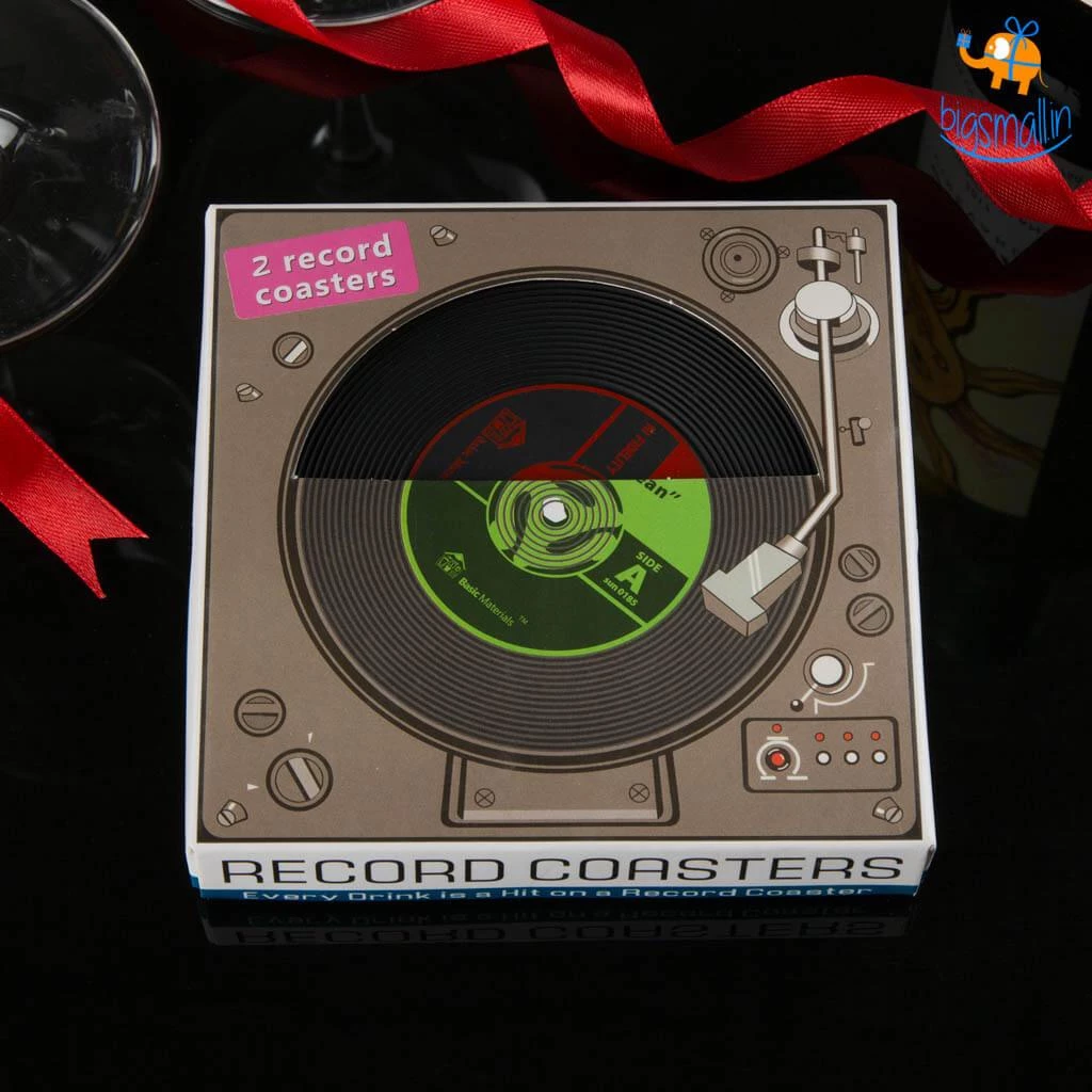 Akshay Mumbai Importer Record Coasters - Set Of 2