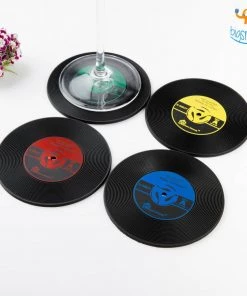 Akshay Mumbai Importer Record Coasters - Set Of 2