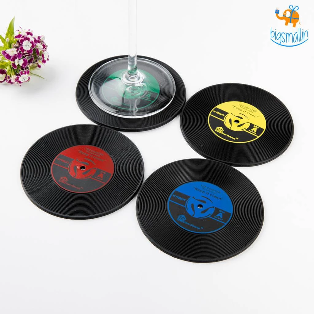 Akshay Mumbai Importer Record Coasters - Set Of 2
