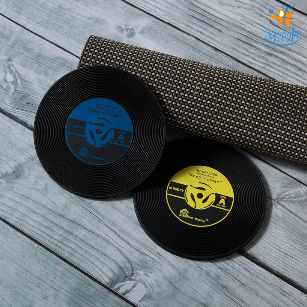 Akshay Mumbai Importer Record Coasters - Set Of 2