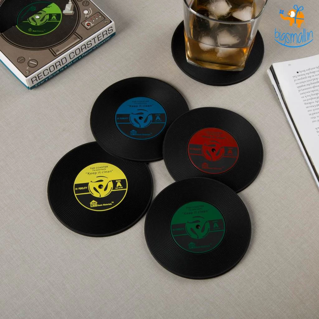 Akshay Mumbai Importer Record Coasters - Set Of 2