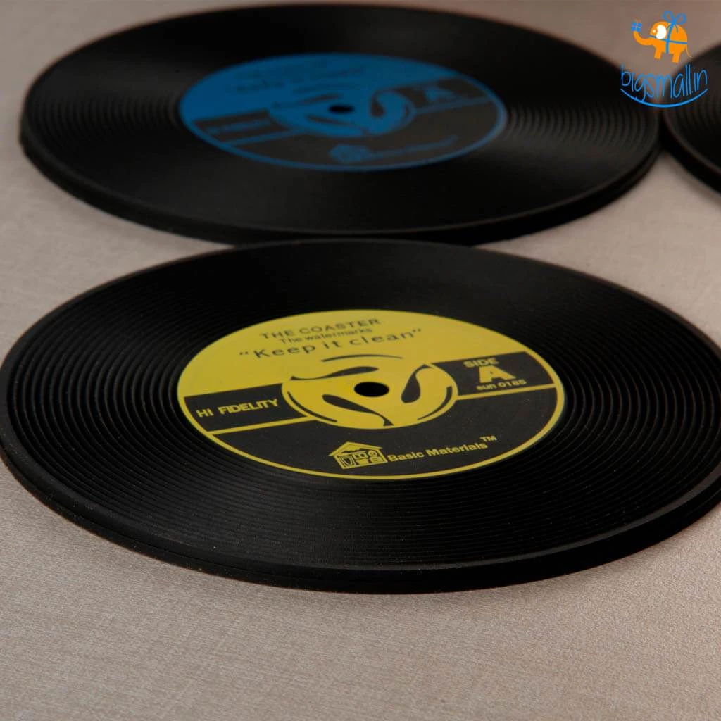 Akshay Mumbai Importer Record Coasters - Set Of 2