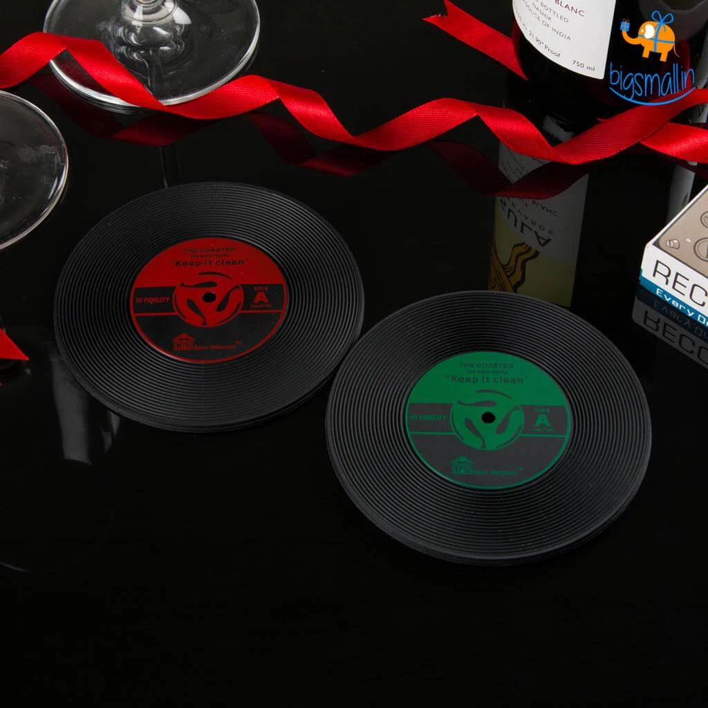 Akshay Mumbai Importer Record Coasters - Set Of 2