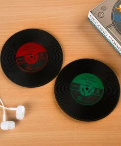 Akshay Mumbai Importer Record Coasters - Set Of 2
