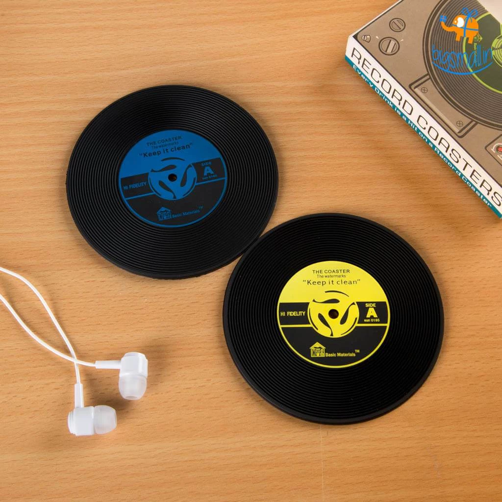 Akshay Mumbai Importer Record Coasters - Set Of 2