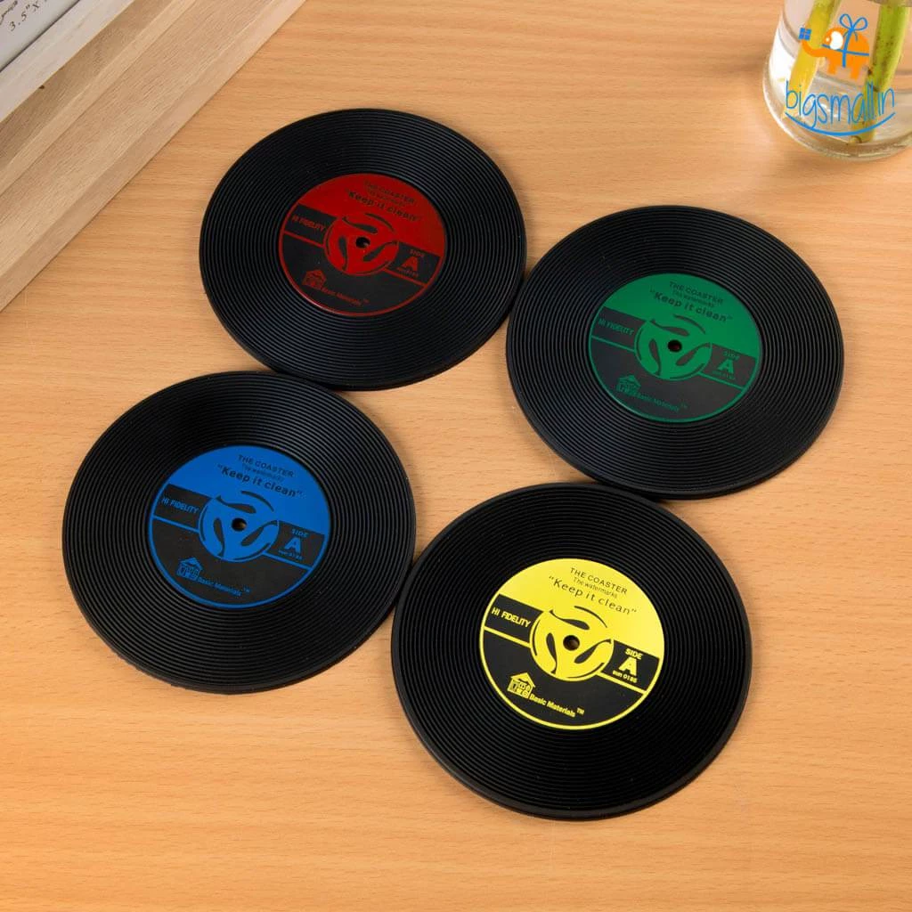 Akshay Mumbai Importer Record Coasters - Set Of 2