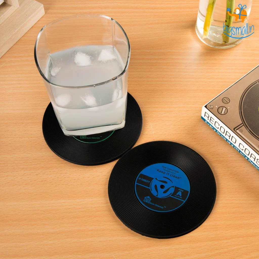 Akshay Mumbai Importer Record Coasters - Set Of 2
