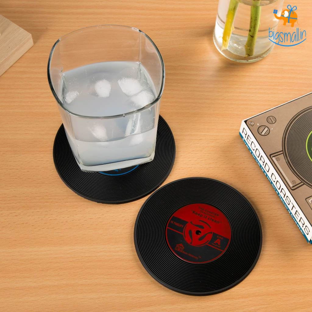 Akshay Mumbai Importer Record Coasters - Set Of 2