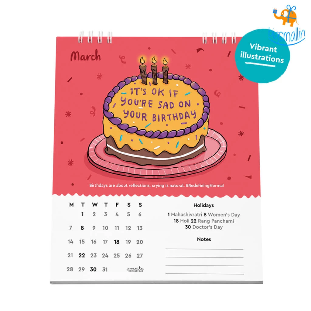 Pranita Kocharekar Redefining Normal Desk Calendar 2022