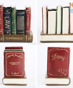 Bigsmall_hmk Retro Book Resin Stationery Holder - Hand Painted