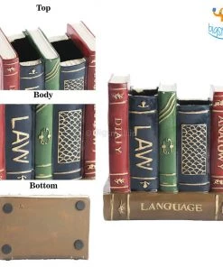 Bigsmall_hmk Retro Book Resin Stationery Holder - Hand Painted