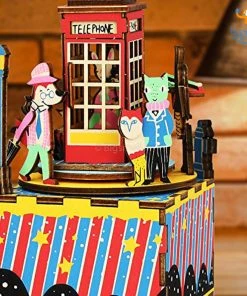 Dream Beans DIY Music Box Wooden Puzzle - Phone Booth