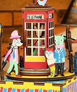 Dream Beans DIY Music Box Wooden Puzzle - Phone Booth