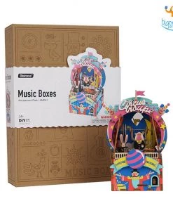 Dream Beans All Of It DIY Music Box Wooden Puzzle - Amusement Park