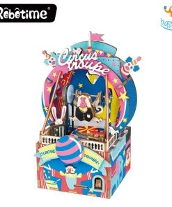 Dream Beans All Of It DIY Music Box Wooden Puzzle - Amusement Park