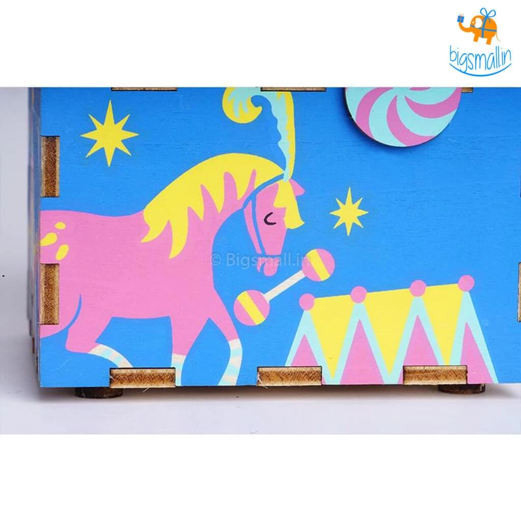 Dream Beans All Of It DIY Music Box Wooden Puzzle - Amusement Park