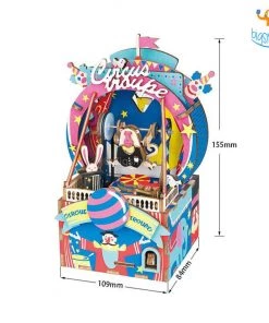 Dream Beans All Of It DIY Music Box Wooden Puzzle - Amusement Park