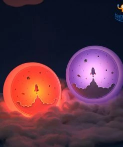 Bigsmall_hmk Space Rocket Night Lamp