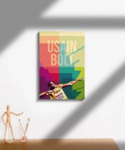 Bigsmall_cc Usain Bolt Wooden Wall Art Father's Day