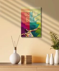 Bigsmall_cc Usain Bolt Wooden Wall Art Father's Day