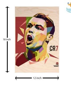 Bigsmall_cc Footballer Printed Wooden Poster