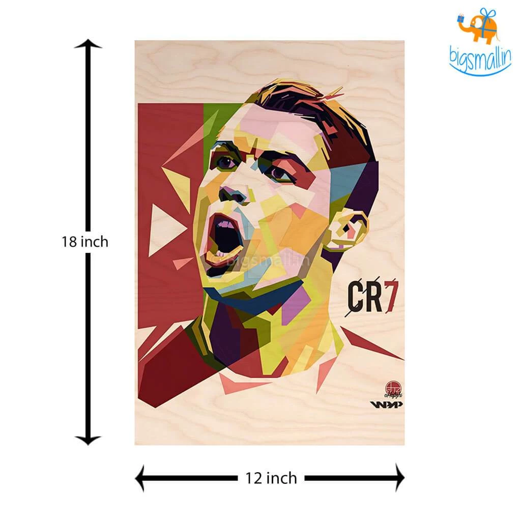 Bigsmall_cc Footballer Printed Wooden Poster