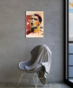 Bigsmall_cc Footballer Printed Wooden Poster