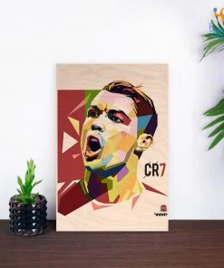 Bigsmall_cc Footballer Printed Wooden Poster