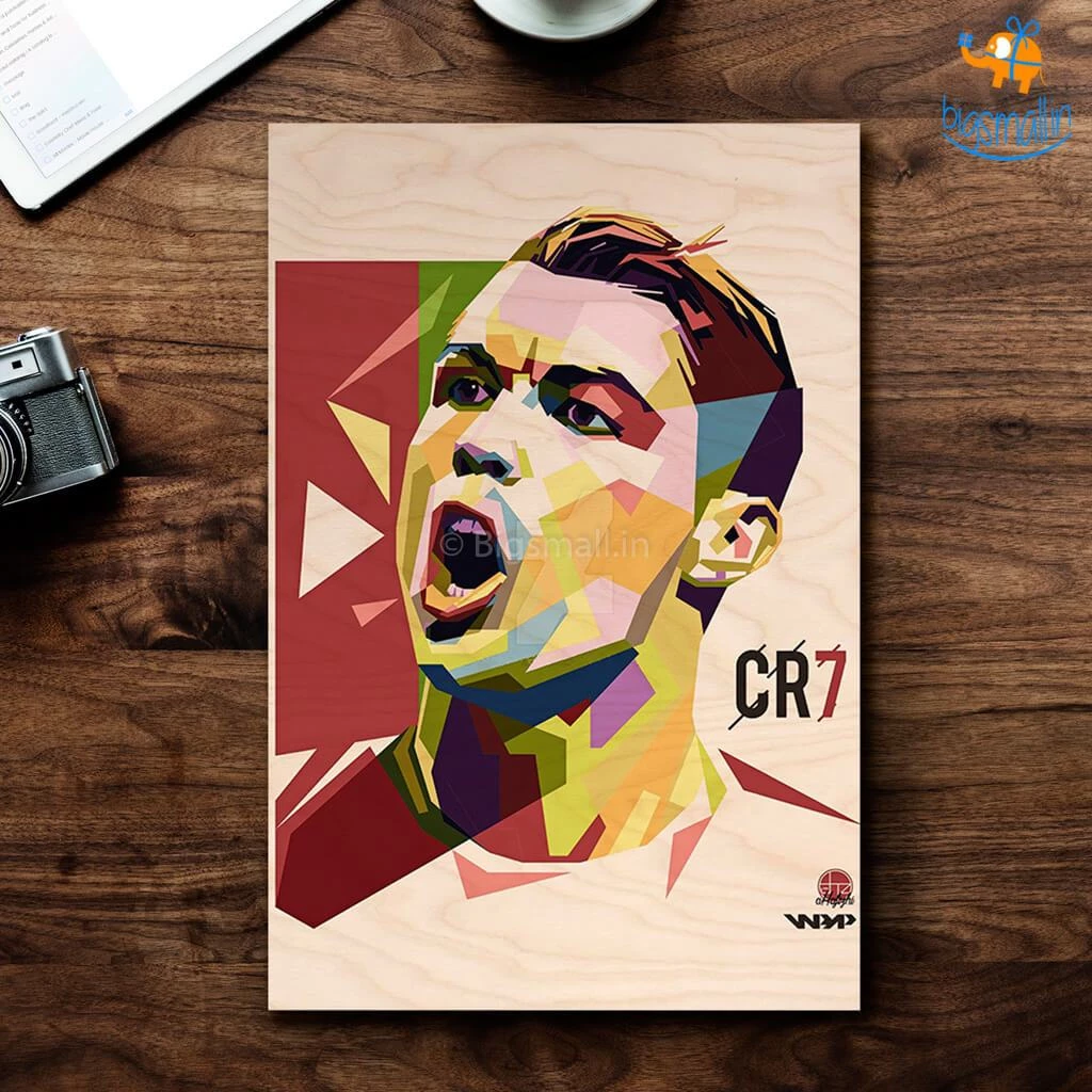 Bigsmall_cc Footballer Printed Wooden Poster