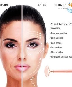 Dromenco All Of It Rose Quartz Electric Facial Roller