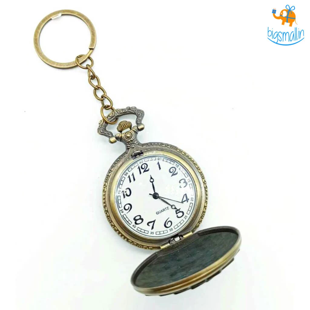Bigsmall_hmk Royal Flush Pocket Watch Keychain Father's Day