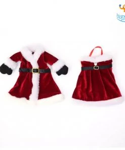 Coral Tree All Of It Mr. & Mrs. Claus Wine Bottle Covers - Set Of 2