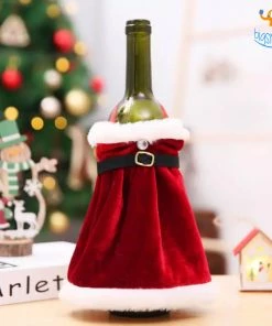 Coral Tree All Of It Mr. & Mrs. Claus Wine Bottle Covers - Set Of 2
