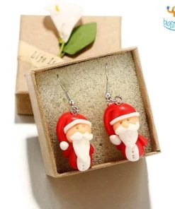 VinnyC Santa Earrings