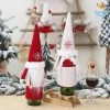 Coral Tree Santa Claus Felt Wine Bottle Covers - Set Of 2 All Of It