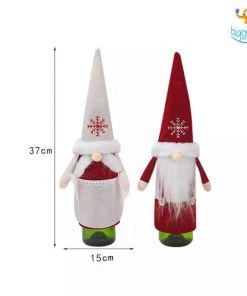 Coral Tree Santa Claus Felt Wine Bottle Covers - Set Of 2 All Of It