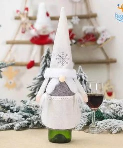 Coral Tree Santa Claus Felt Wine Bottle Covers - Set Of 2 All Of It