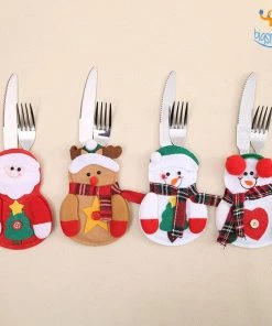 Coral Tree Christmas Cutlery Cover - Pack Of 4