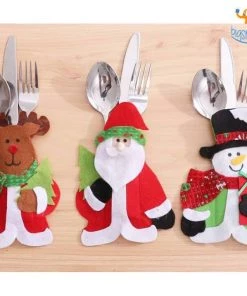 Coral Tree Christmas Cutlery Cover - Pack Of 4