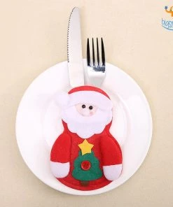 Coral Tree Christmas Cutlery Cover - Pack Of 4