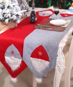 Coral Tree Christmas 3D Table Runner