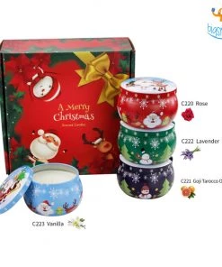 Coral Tree Christmas Scented Candles - Set Of 4