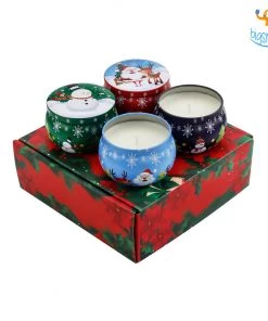 Coral Tree Christmas Scented Candles - Set Of 4