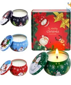 Coral Tree Christmas Scented Candles - Set Of 4