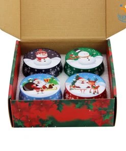 Coral Tree Christmas Scented Candles - Set Of 4