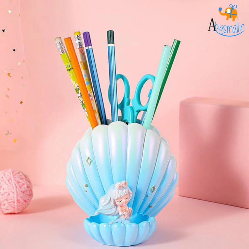 Bigsmall_hmk Sea Shell & Mermaid Desk Organizer