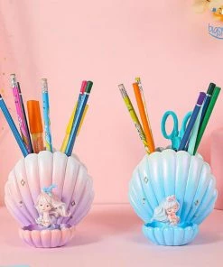 Bigsmall_hmk Sea Shell & Mermaid Desk Organizer